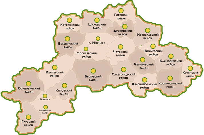 Контурная карта могилевской области